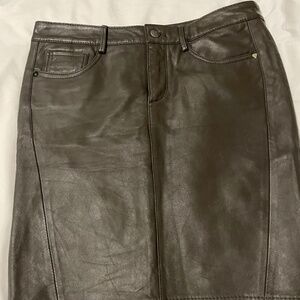 Brown Leather Skirt size 7